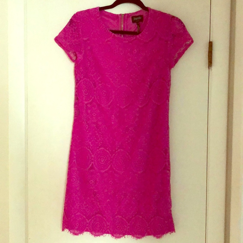 Size 6 pink lace Laundry dress